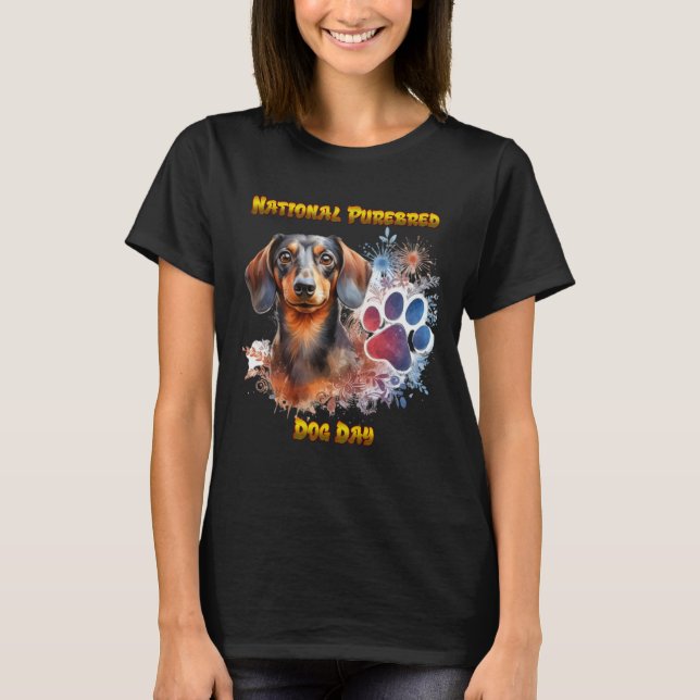 Dachshund-anslutning: en häftig bond t shirt (Framsida)