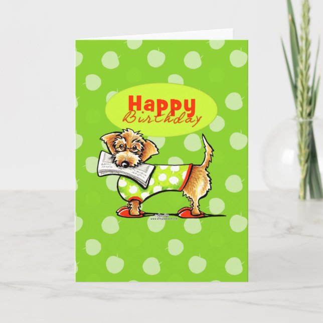 Dachshund Apples Grattis på födelsedagen Kort (Framsida)