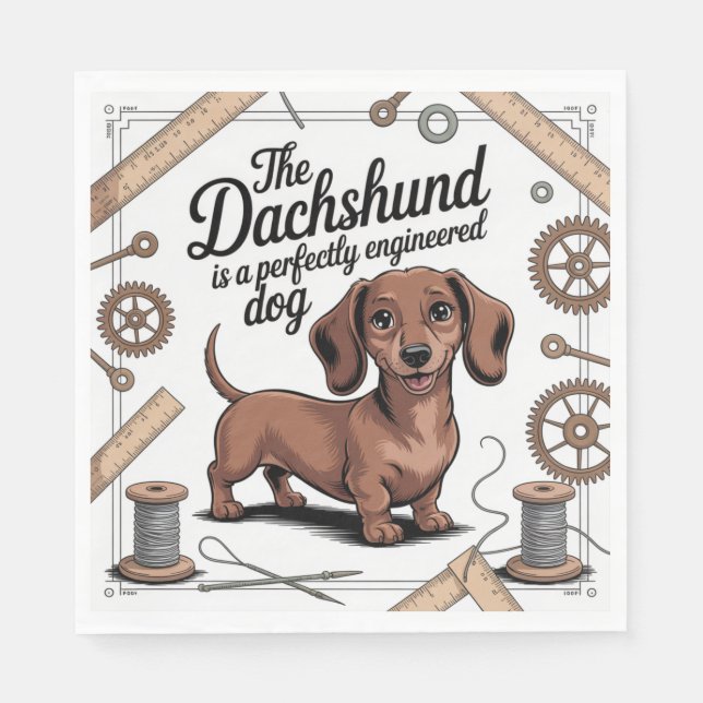 Dachshund är en perfekt konstruerad Hund Pappersservett (Framsidan)