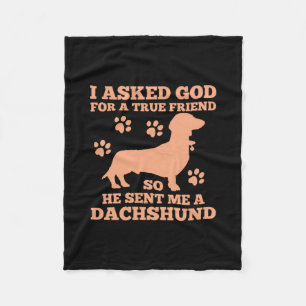 Dachshund är min sanna vän fleecefilt