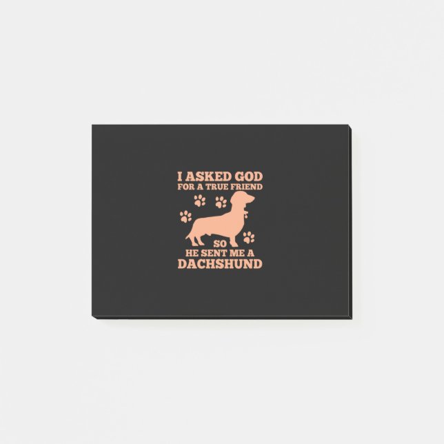 Dachshund är min sanna vän post-it block (Framsida)