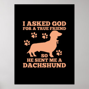 Dachshund är min sanna vän poster