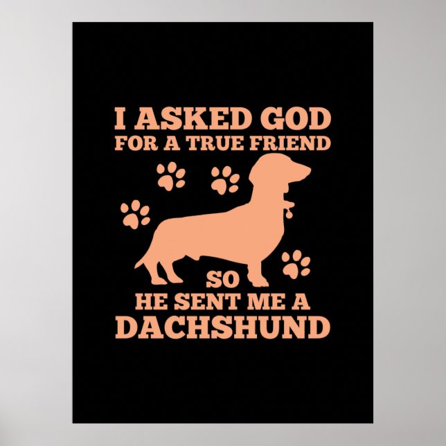 Dachshund är min sanna vän poster (Framsidan)