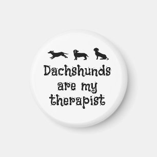 Dachshund är min terapeut Söt Dachshund Magnet