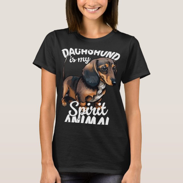 Dachshund är mitt andrattdjur 4 t shirt (Framsida)