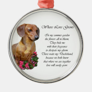 Dachshund Art Gifts Julgransprydnad Metall