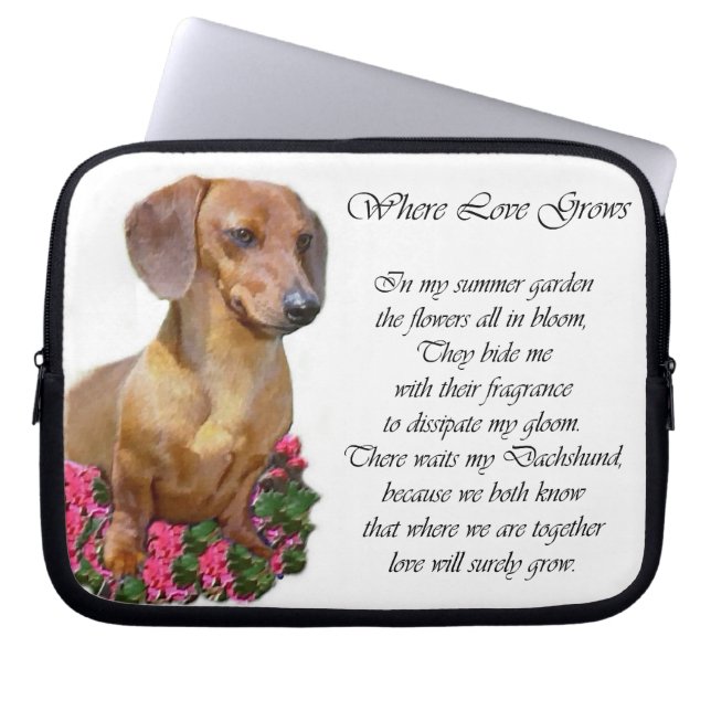 Dachshund Art Gifts Laptop Fodral (Framsidan)