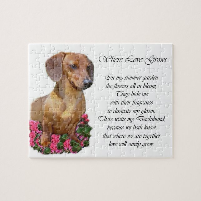 Dachshund Art Gifts Pussel (Horisontell)