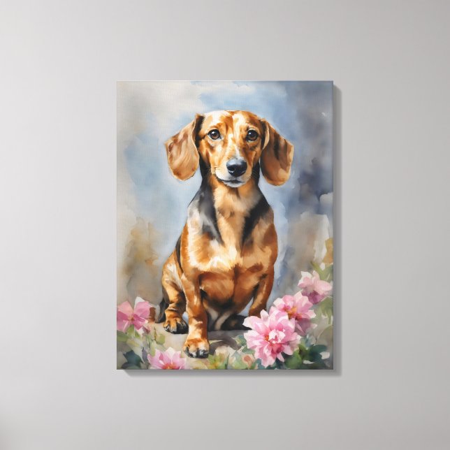 Dachshund Artsy Canvastryck (Framsida)