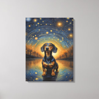 Dachshund Artsy Canvastryck