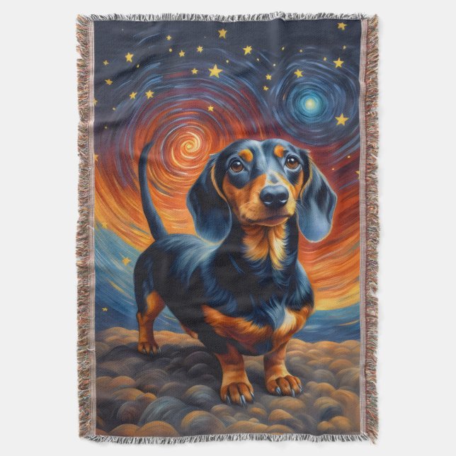 Dachshund Artsy Filt (Framsidan Vertikal)