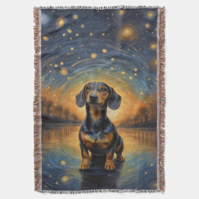 Dachshund Artsy Filt (Framsidan Vertikal)