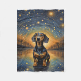 Dachshund Artsy Fleecefilt