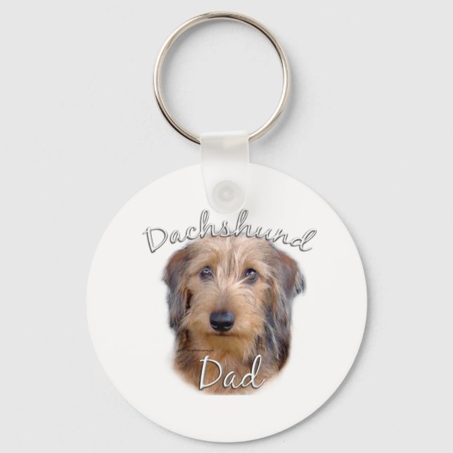 Dachshund (avlyssning) Pappa 2 Nyckelring (Framsida)