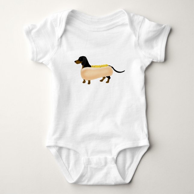Dachshund Baby Bodykostym Tröja (Framsida)