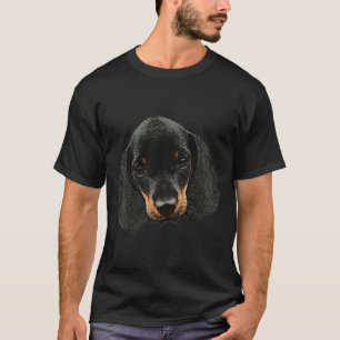 Dachshund Baby Head Hund Girl Cute Baby djur T Shirt