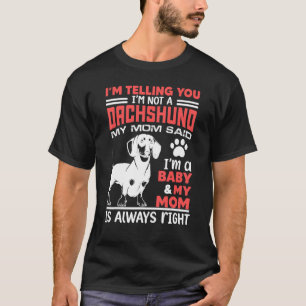 Dachshund Baby Pet Hund Animal Mamma Ägare T Shirt