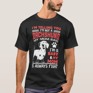 Dachshund Baby Pet Hund Animal Mamma Ägare T Shirt