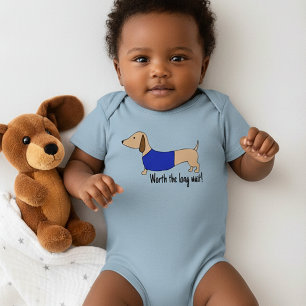Dachshund Baby Worth of the Long Wait Outfit Baby T Shirt