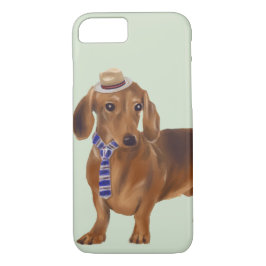 Dachshund (Background Färg Editable)