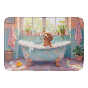 Dachshund badtid Söt badrumsdekor Badrumsmatta