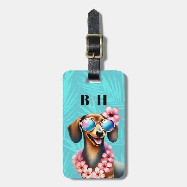 Dachshund Bagagebrickor (Vertikal Framsida)