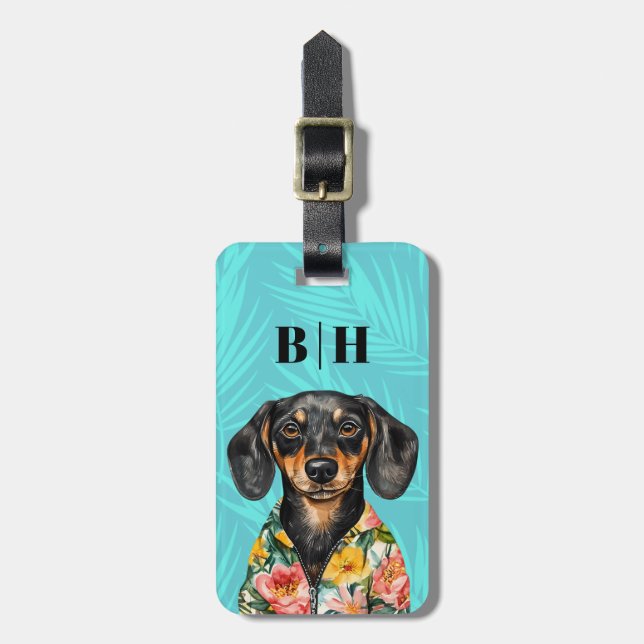 Dachshund Bagagebrickor (Vertikal Framsida)