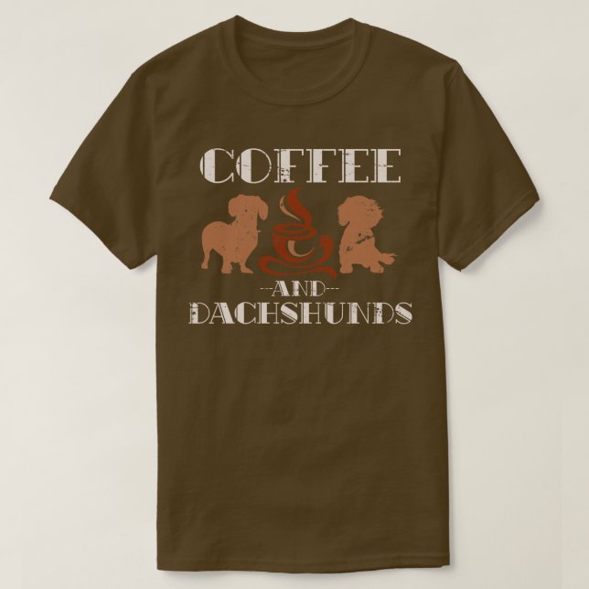 Dachshund Barista Animal Gift Wiener Hund T Shirt (Design framsida)