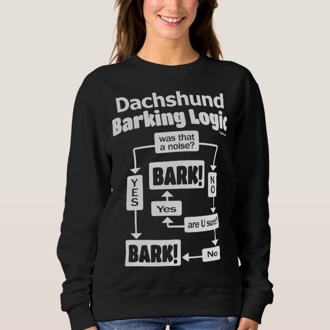 Dachshund Barking Logic T Shirt (Framsida)