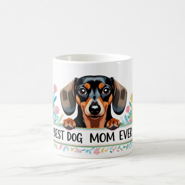 Dachshund Bästa hundmamma någonsin Kaffemugg (Center)