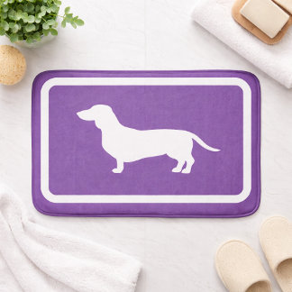 Dachshund Bath Mat Lila Doxie Bathroom Matta