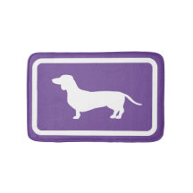 Dachshund Bath Mat Lila Doxie Bathroom Matta
