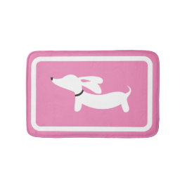 Dachshund Bath Mat Rosa Doxie Bathroom Matta