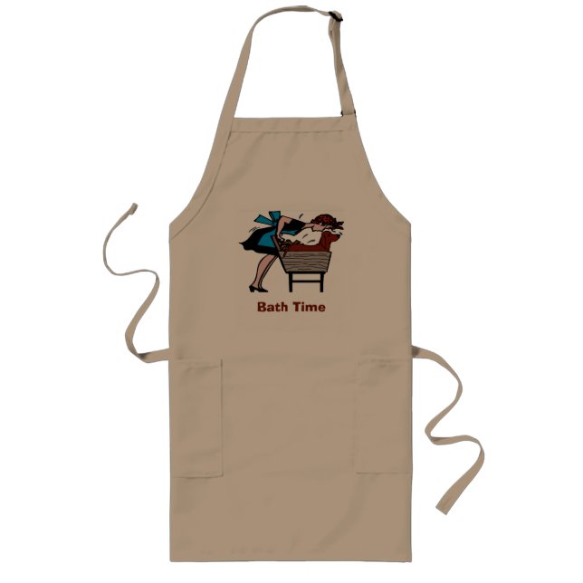Dachshund Bath TimeAprons Långt Förkläde (Framsidan)
