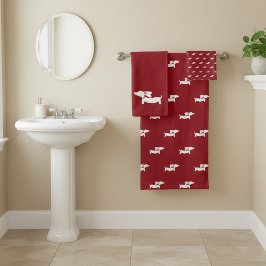 Dachshund Bathroom Towel Set | 3 Biet Doxie Bath