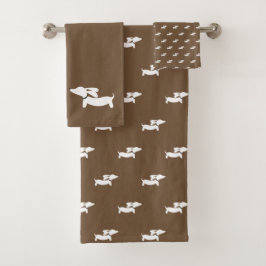 Dachshund Bathroom Towel Set | 3 Biet Doxie Bath