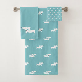 Dachshund Bathroom Towel Set | 3 Biet Doxie Bath