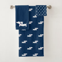 Dachshund Bathroom Towel Set | 3 Biet Doxie Bath