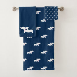 Dachshund Bathroom Towel Set | 3 Biet Doxie Bath
