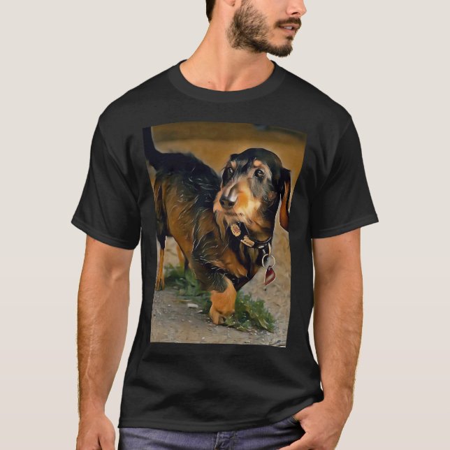 Dachshund Bavarian Dachshund Hund T Shirt (Framsida)