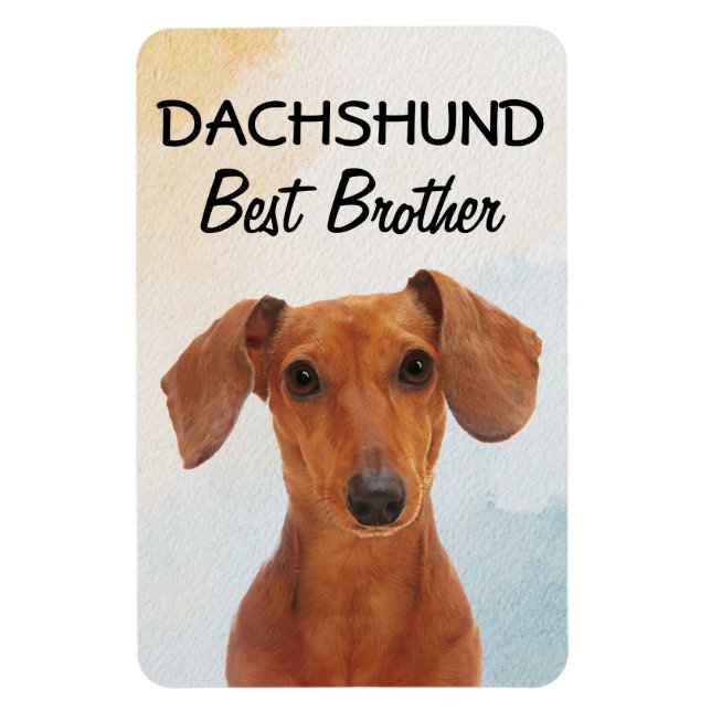 Dachshund Best Brother Magnet (Vertikal)