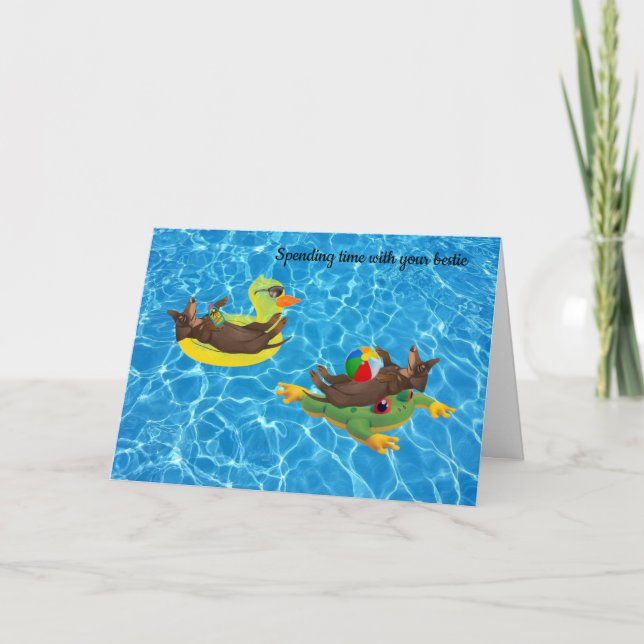 Dachshund Best Friend-hälsningskort Kort (Framsida)