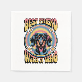 Dachshund Best Friend With A Wag Pappersservett