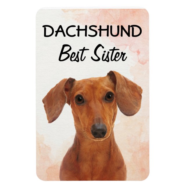 Dachshund Best Sister Magnet (Vertikal)