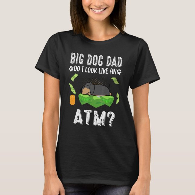 Dachshund Big Hund Pappa gillar jag en Atm-snål ma T Shirt (Framsida)