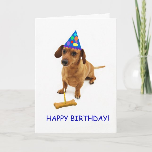 Dachshund Birthday Card av Focus för en orsak Kort (Framsida)
