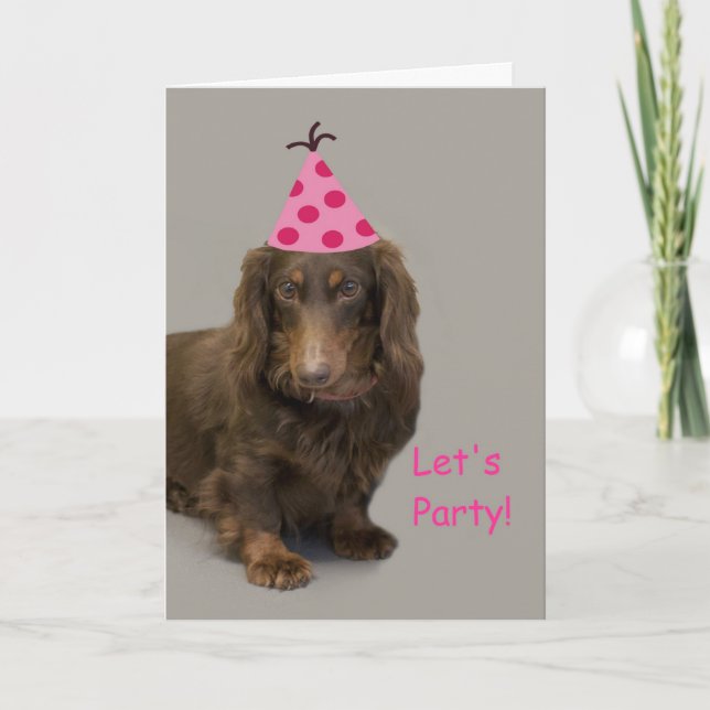 Dachshund Birthday Card av Focus för en orsak Kort (Framsida)
