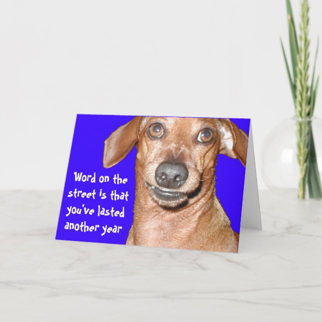 Dachshund Birthday Card Kort (Framsida)