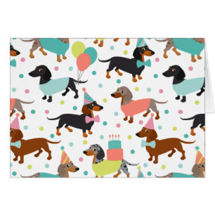 Dachshund Birthday Hälsningskort