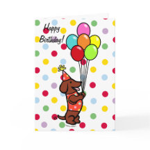 Dachshund Birthday Tecknad Balloons